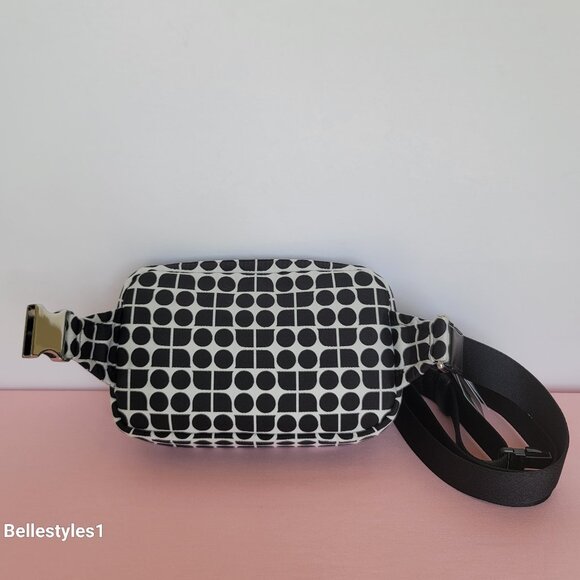KATE SPADE Belt Bag Noel Jacquarded Printed Fabric Bag- Black Multi ⭐ - Picture 7 of 16